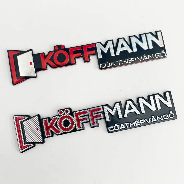 custom highlight embossed logo aluminum logo label metal nameplates