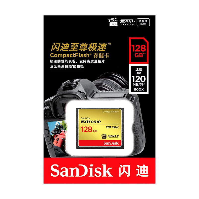 Original Sandisk Extreme Flash Memory Card 32gb 64gb 128gb 120mb/s Cf Card Flash Card Memory Carte Memoire For Camera