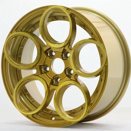 Factory hot sale car auto black 4x114.3 5x100  holes 17 inch gold rims mag wheel