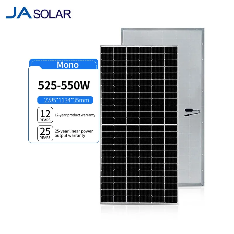 Двойные солнечные панели JA Solar MBB Bifacial JAM72D30 525-550-MB полуэлементный модуль с двойным стеклом 525 Вт 530 535 540 545 550