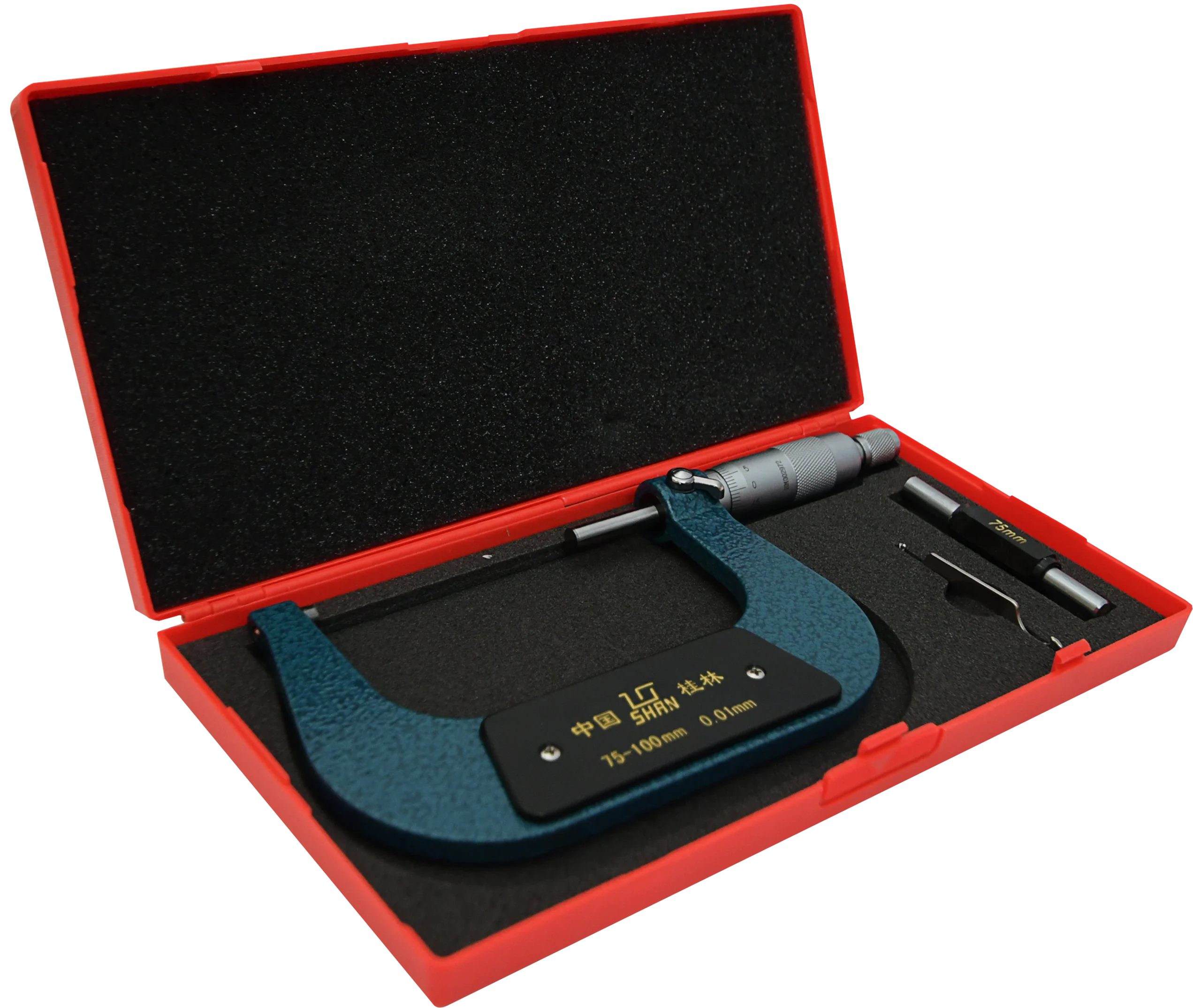 Steel 0.01 mm scale high-precision machine tool outer diameter micrometer set