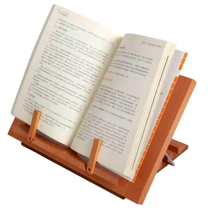 Handmade Wooden Book Stand - Book Holder for Reading Hands Free Adjustable book holder wood reading rest