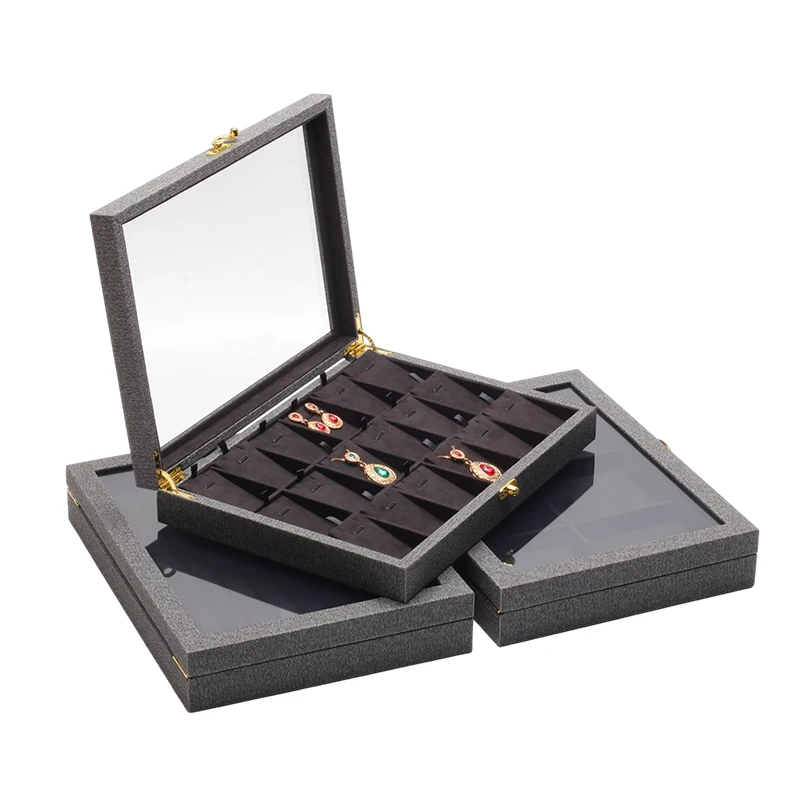 Fashion Jewelry Prop Tray PU Necklace Ring Pendant Display Storage Tray