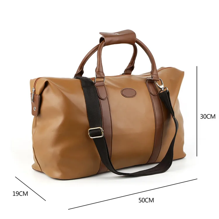 ZB481 2023/22 AW Large business daily Men Luggage Travel Bag fashion soft pu leather foldable duffel bag weenkender duffle bag