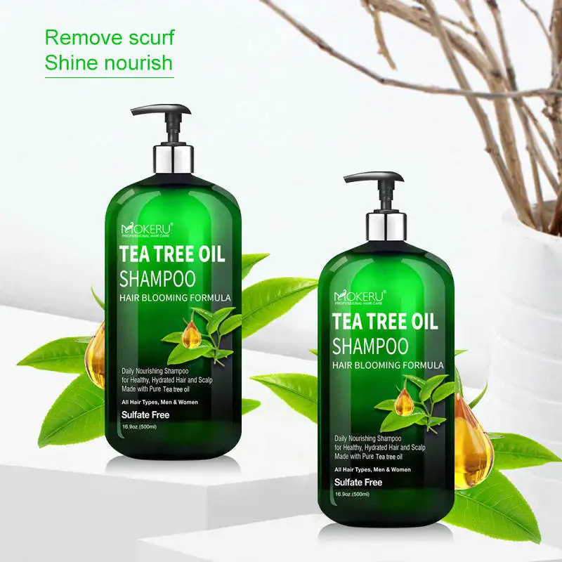 Wholesale natural hair grow shampoo hair loss organic ginger mint tea tree oil shampoo hair growth oil shampoo for men and women