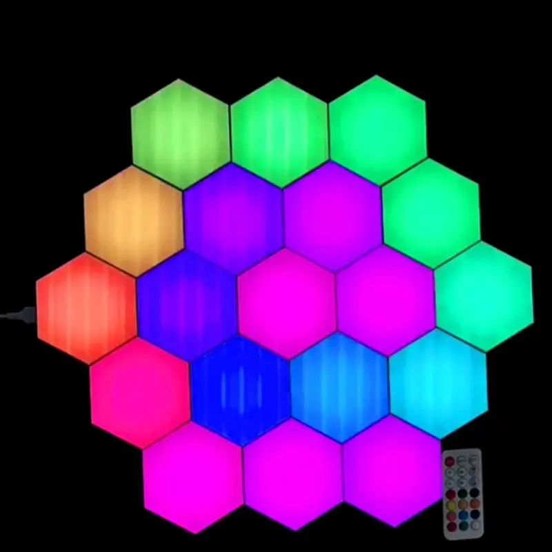 Grow Light Led Grow Light Led Wall Light for decoration  DIY Touch-Sensitive Geometric Modular RGB Led Colorful lamp