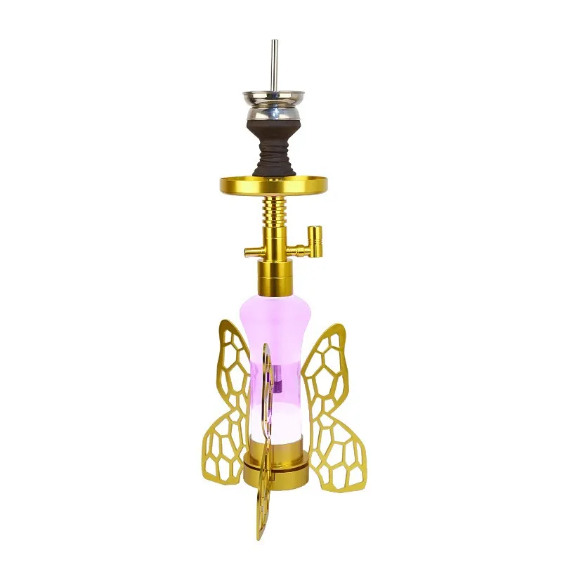 high quality wholesale BUTTERFLY Hookah ktv Shisha Hookah Hi-tech club Butterfly hookah and led light