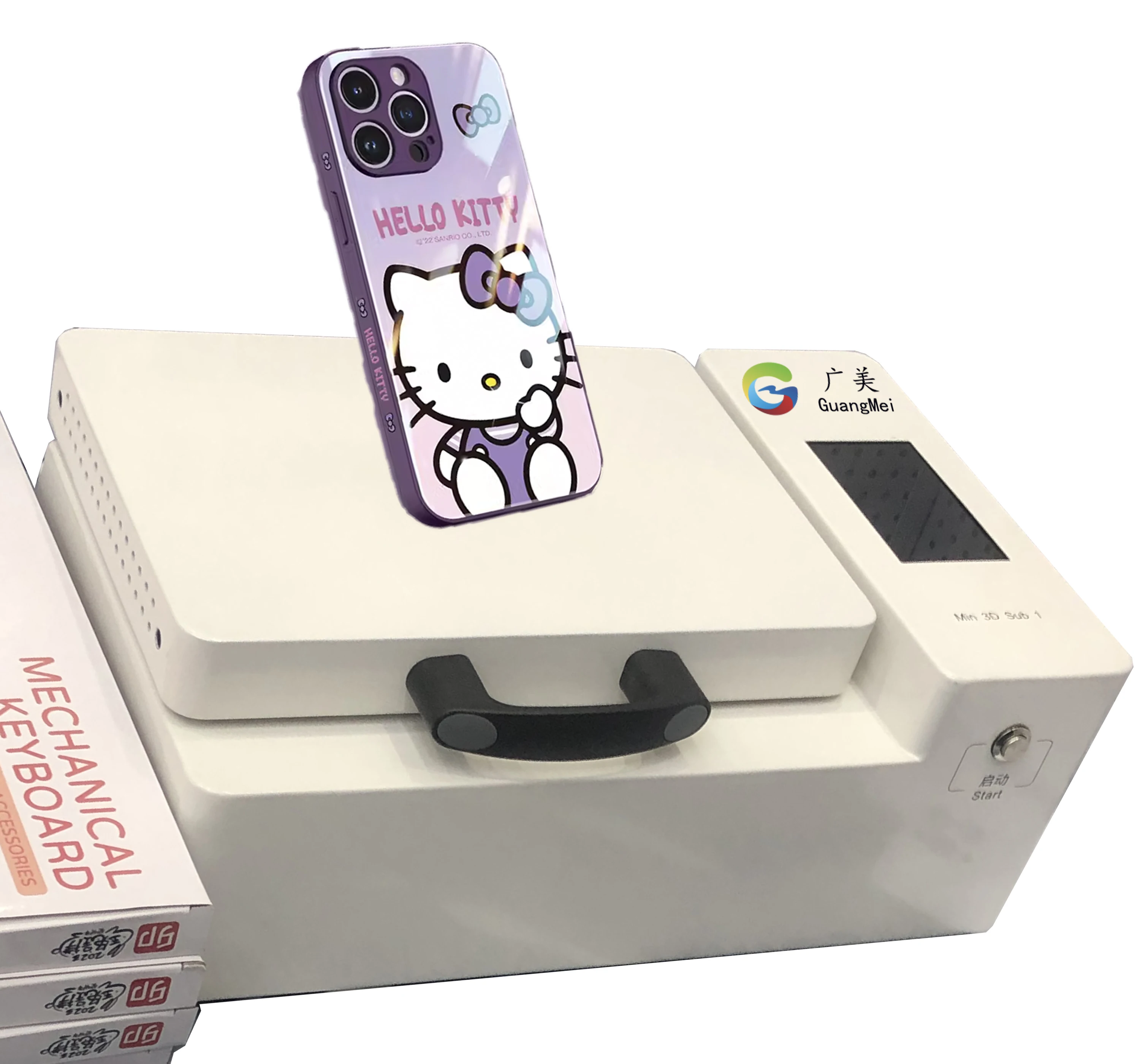 Portable & Comapct mini 3d sublimation heat press machine DIY phonecase headphone keyboard