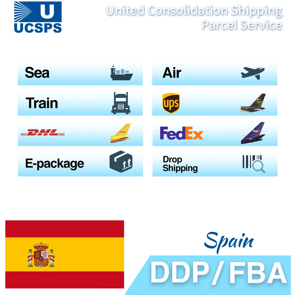 Cheap Railway Freight Shipping to Spain Train Shipping from China ddp door to door service double side customs clearance