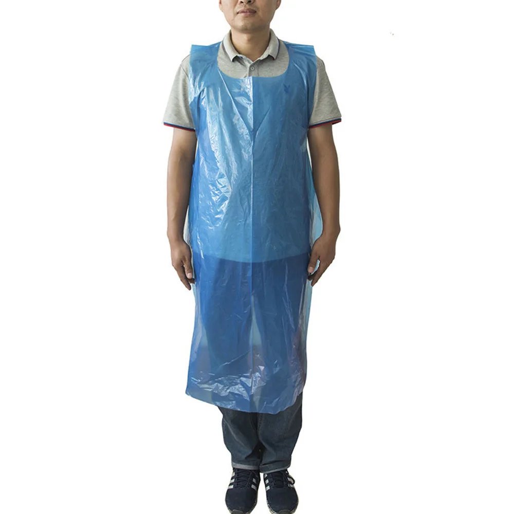 Wholesale Disposable Plastic Aprons PE kitchen Waterproof Medical Apron For Kitchen Hair Salon