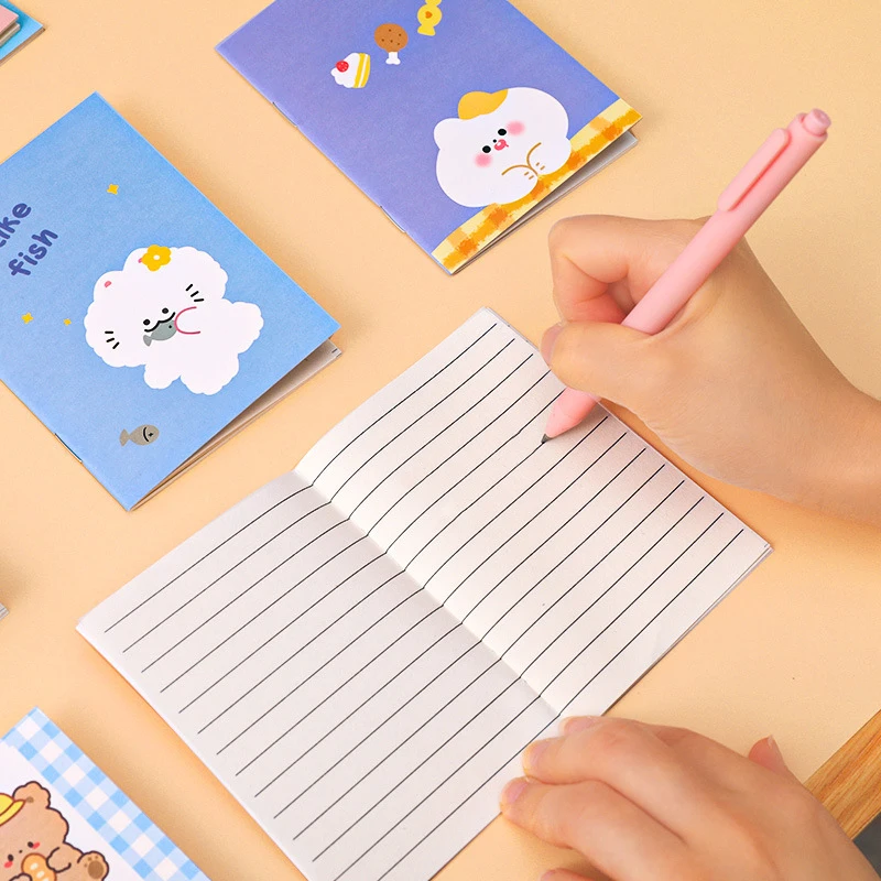 Libro de ejercicios con logotipo para estudiantes de escuela Material Escolar, Kawaii, dibujos animados, animales