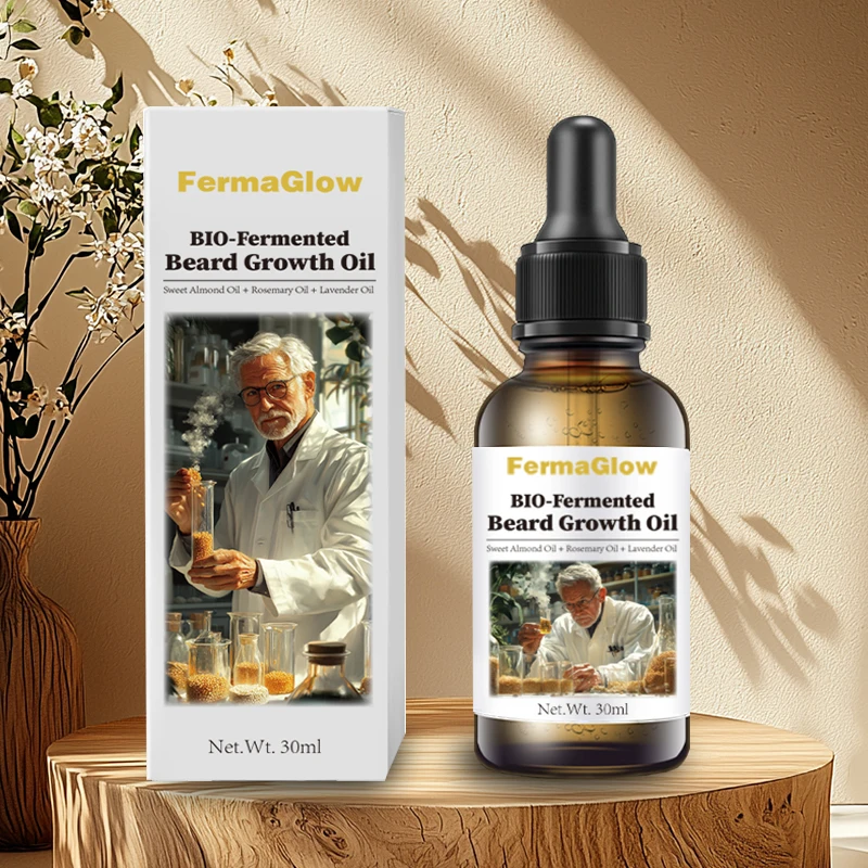 biological fermented skincare,rosemary oil sweet almond extract beard enhancement private label beard growth oil for men