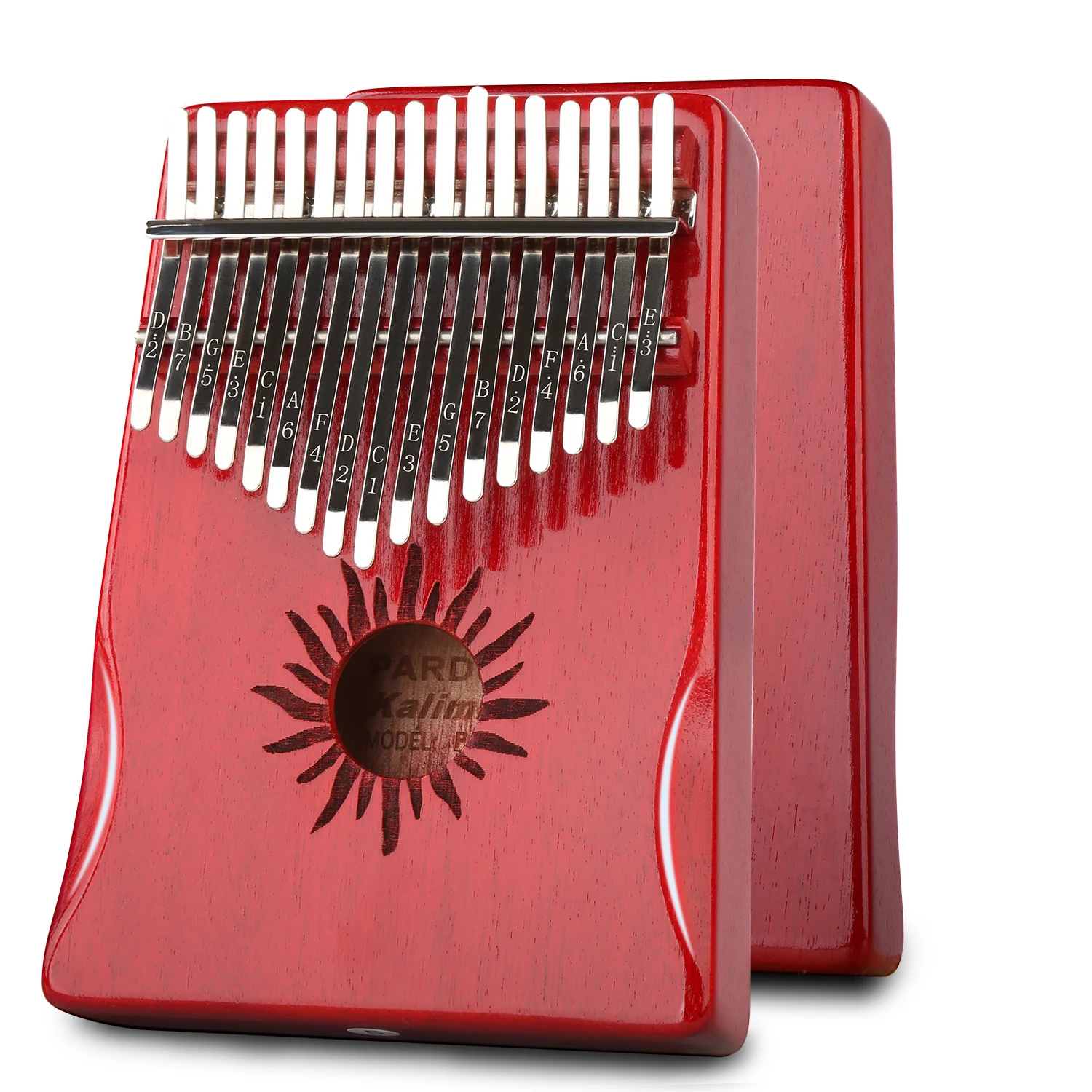 Portable Mbira Sanza Finger Piano Gift 17 Keys Thumb Piano Kalimba with Protective Storage Bag Tune Hammer and Study Instruction