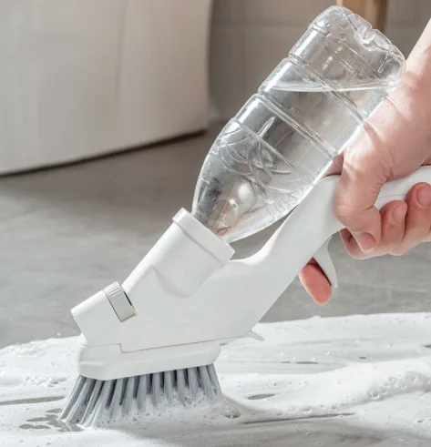 4 in 1 Multifunctional Press Spray Cleaning Brush Water Jet Window Clean Robot Rubbing Scrubber Sponge Kitchen Double Sided