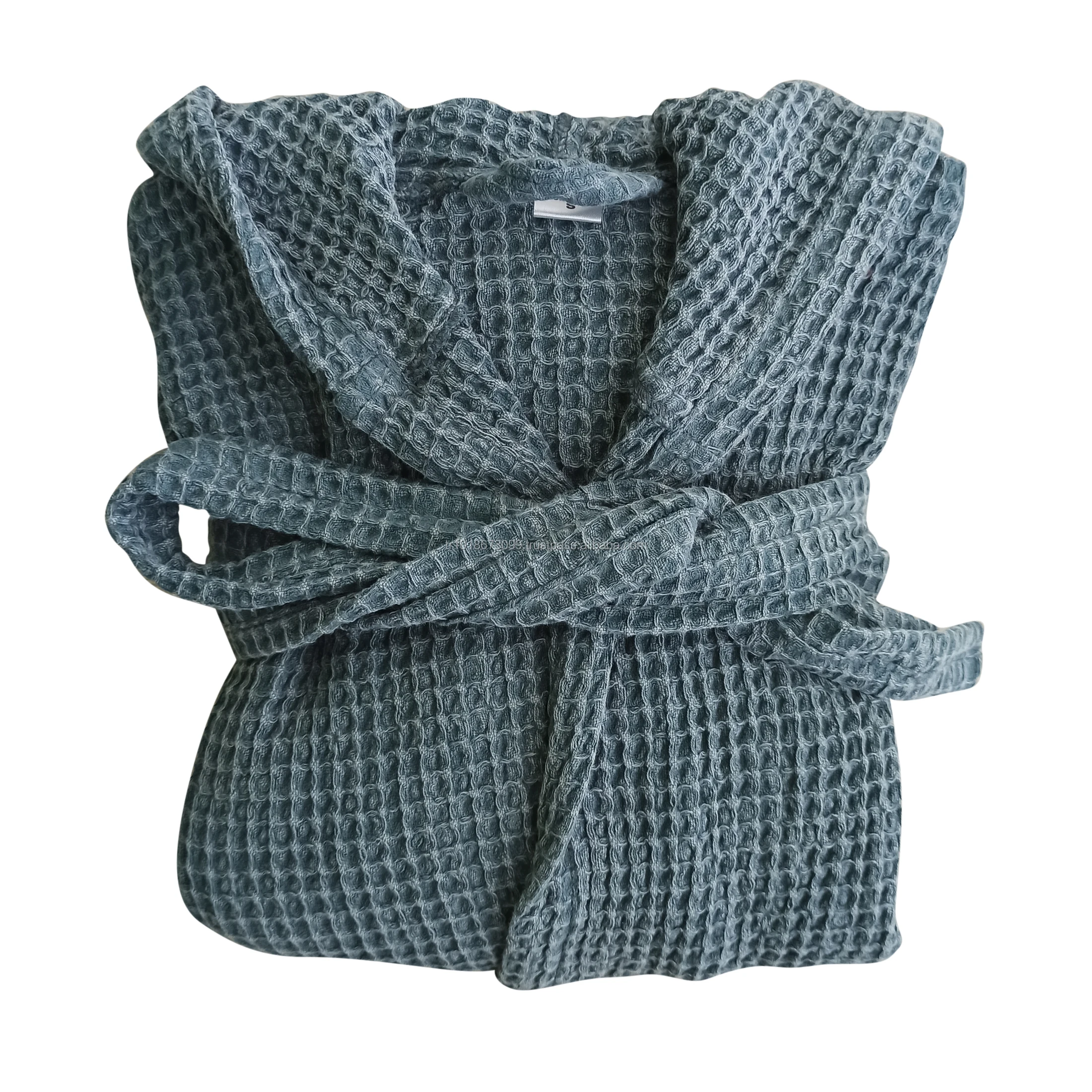 Waffle Robe, Women and Mens Cotton Bathrobe Made in Turkey Breathable fabric light weight best seller, Turkish