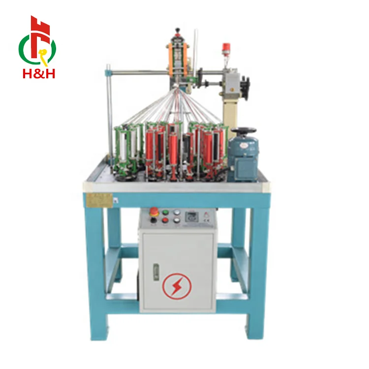 Xuzhou Henghui 17 spindle High Speed Adjustable Braided Waist Stretch Leather End Tip Elastic Stretch Belt Braiding Machine