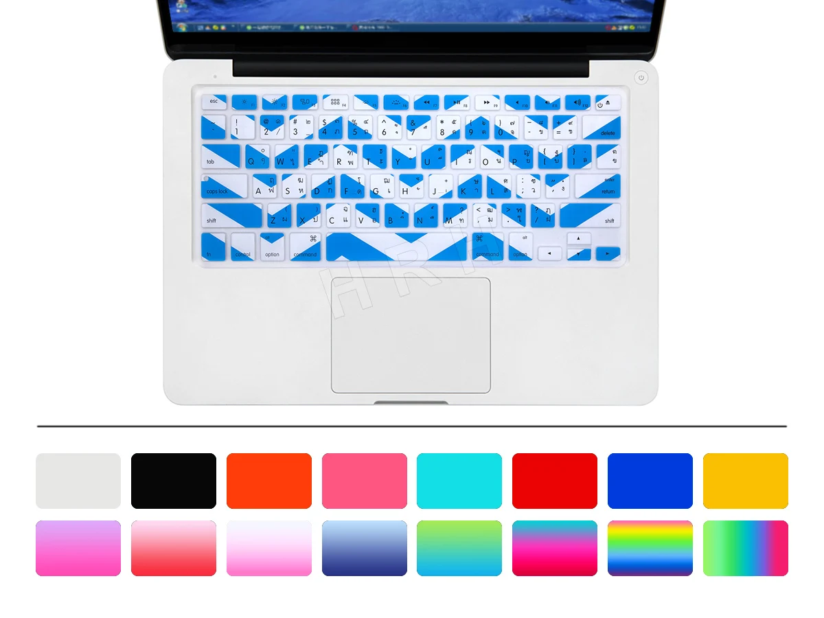 0.1-0.3mm Blue Keyboard Skin for Macbook