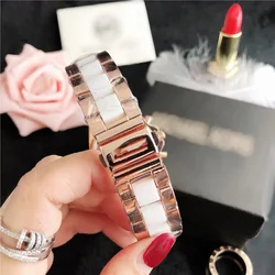 2022 Модный Новый женский маленький циферблат со стальным ремешком комплект кварцевых часов из сплава в коробке женские кварцевые часы