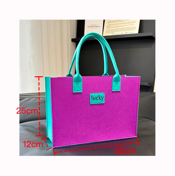 2024 Best selling Reusable Felt Tote bag OEM New Arrive Felt Shopper Bag for Shopping