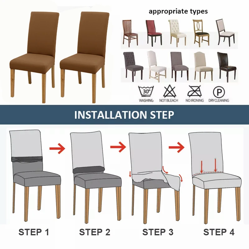 Furniture Covers Slipcover sells Prevent dirt table cloth and elastics cheap  kids elastics New Style Solid Chair Cover