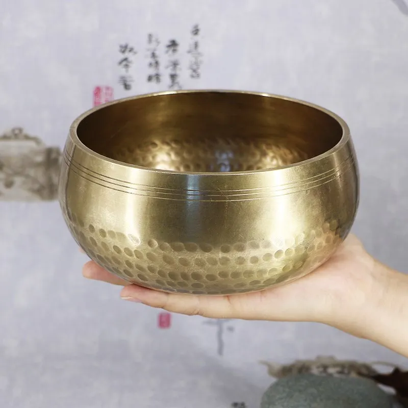 Nepal Handmade Buddha Yoga Sound Xizang Pure Copper Buddha Mini Song Tibetan Bowl Set Singing Bowls Crystal
