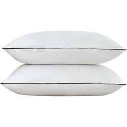 Embossed White Cushion Pillow Soft Supportive Luxury Pillow Hotel Quality Bed Pillows For Adults Men Women