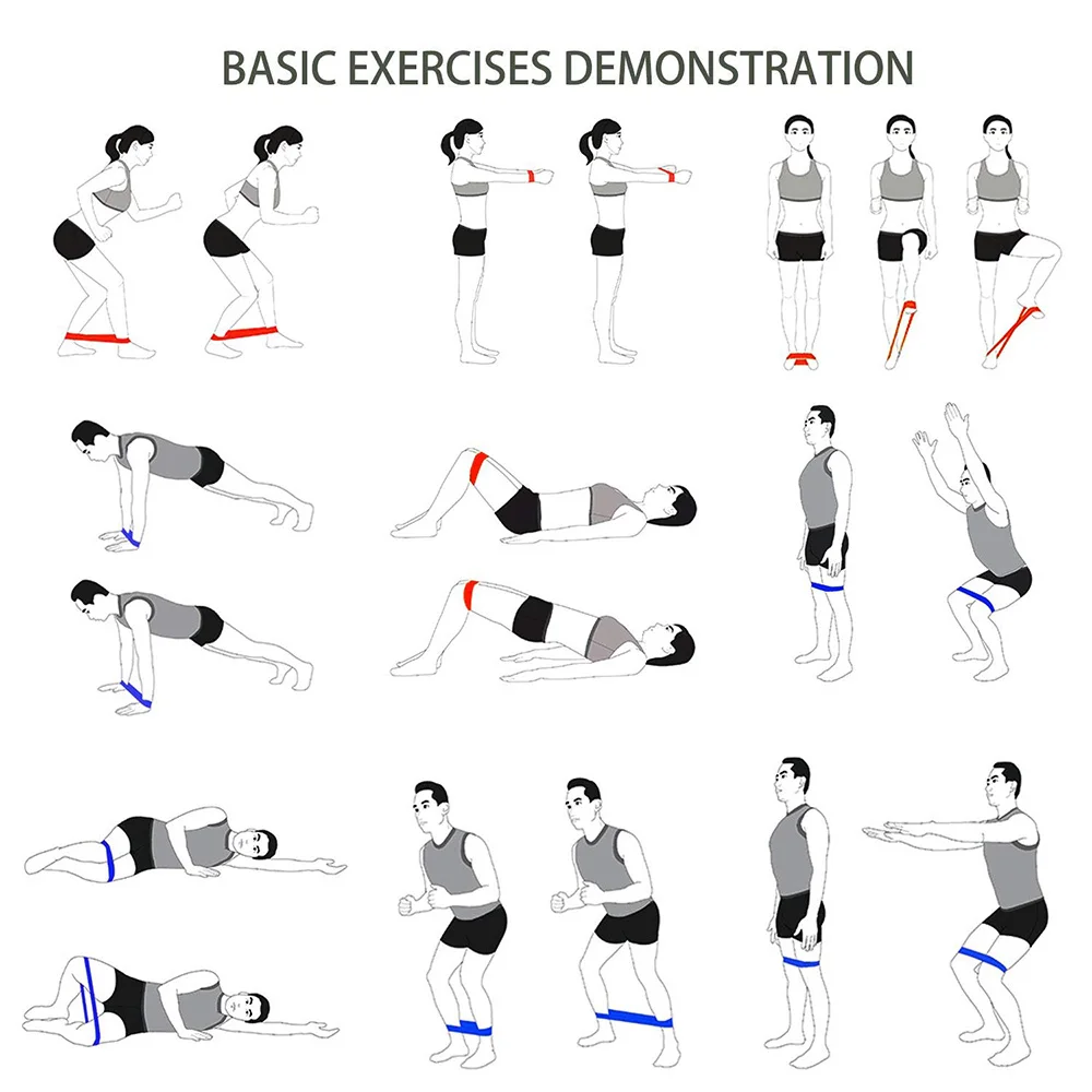 Yoga Loop Bands 5 Level Natural Latex Home Fitness Stretching Training Workout Elastic Loop Bands Resistance Bands