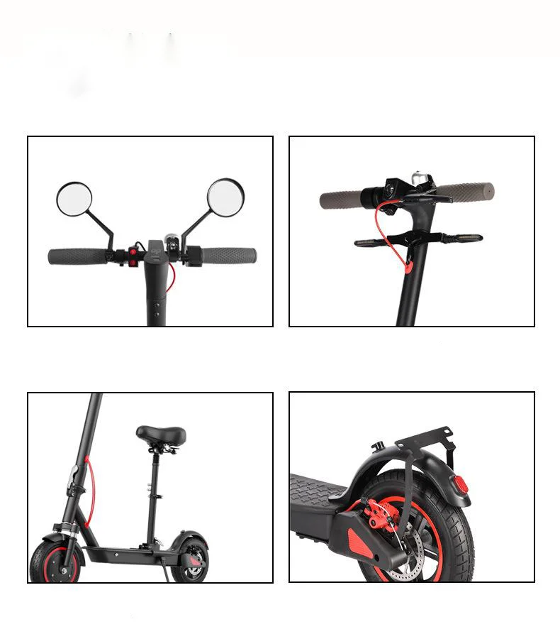 8-inch large wheel aluminum alloy folding electric scooter adult shock-absorbing short-distance scooter 21-24KM