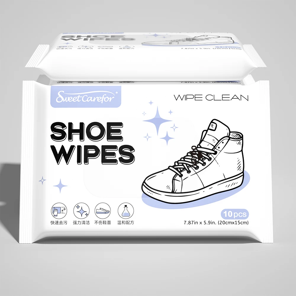 Sweet Carefor Shoe Wipes Disposable Sneaker Wipes Biodegradable Cleaning Wipes
