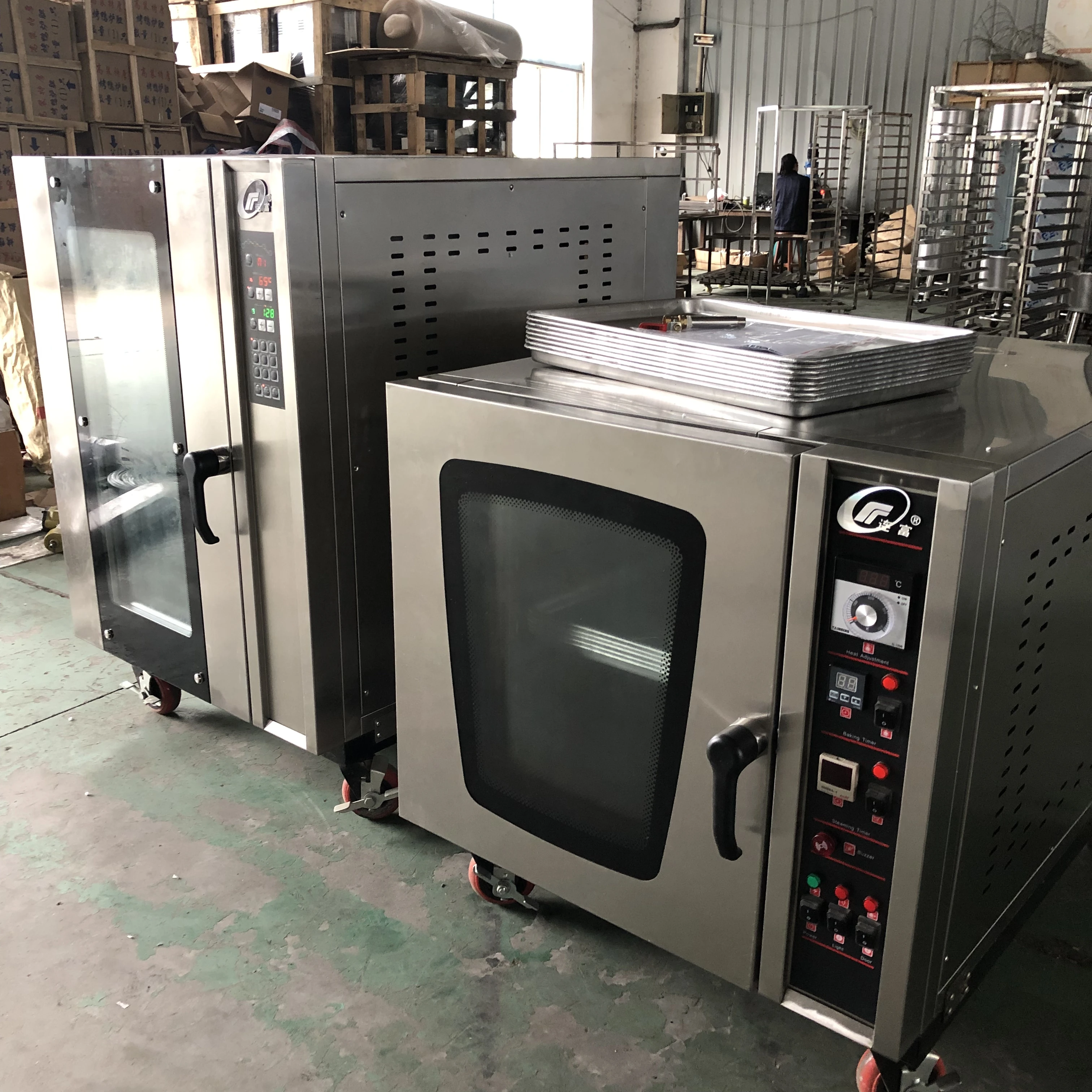 Automatic commercial electric gas hot air convection oven for bakery