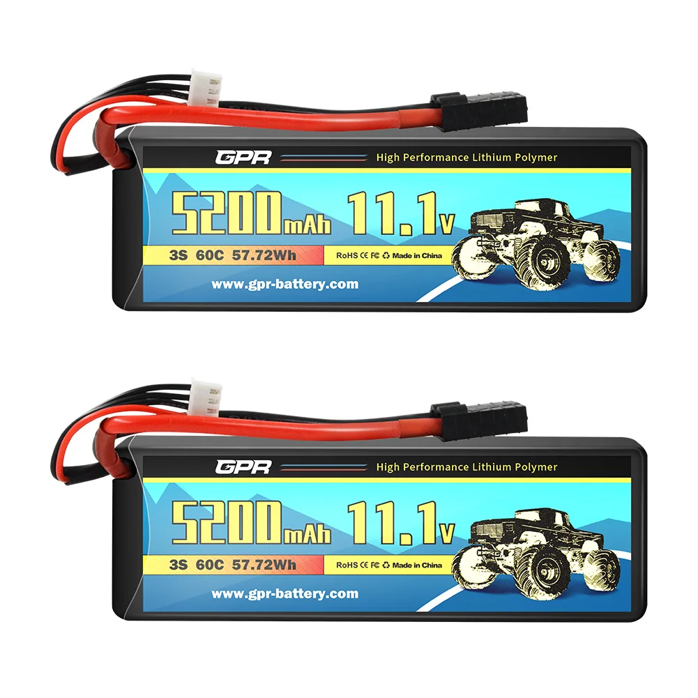 Rechargeable 5200 mAh 3S High Discharge Rate 60C With TRX Plug Connector 11.1V Lipo Battery For RC Drone Helicopter Car