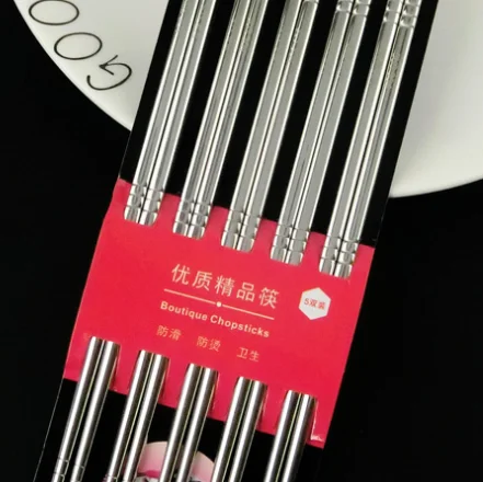 Best Selling Wholesale Custom Metal Stainless Steel Chopsticks for Sushi Wedding Gift Souvenirs