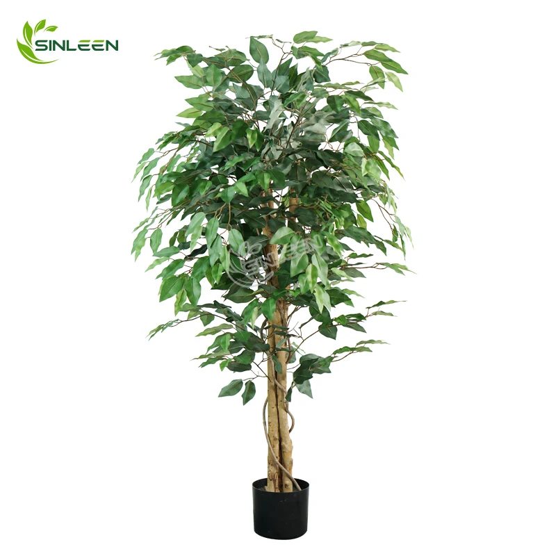 Ficus Microcarpa Bonsai Aritificial Trees Fake Outdoor Leaf Plastic Decoration Plants Small Artificial Banyan Tree