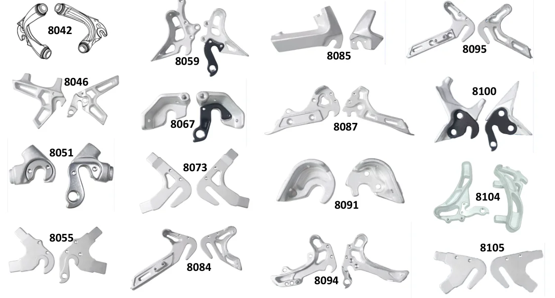 Bike Frame Part Hot Forging Processing Custom Forging Services Flat Mount Dropout Forged Aluminium Bicycle Components