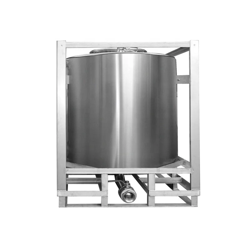 Chemical Storage Equipment of Stainless Steel Tanks IBC Tank Polishing Large Taper Stainless Steel Liquid Storage Tank 1000L