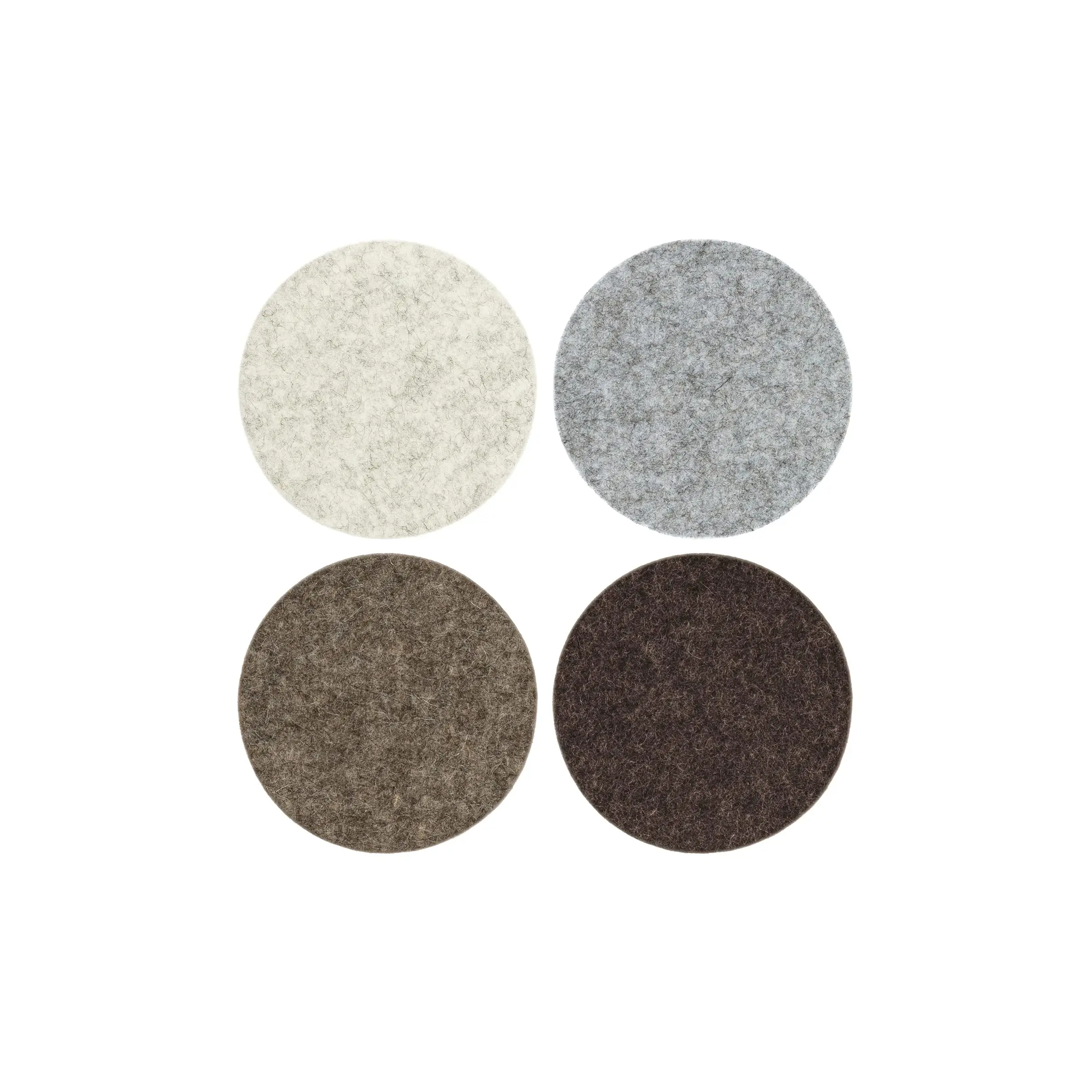 Custom Size Plant Coasters 8 10 12 Inch Reversible Absorbent Waterproof Round Felt Pad Mat Gray Set