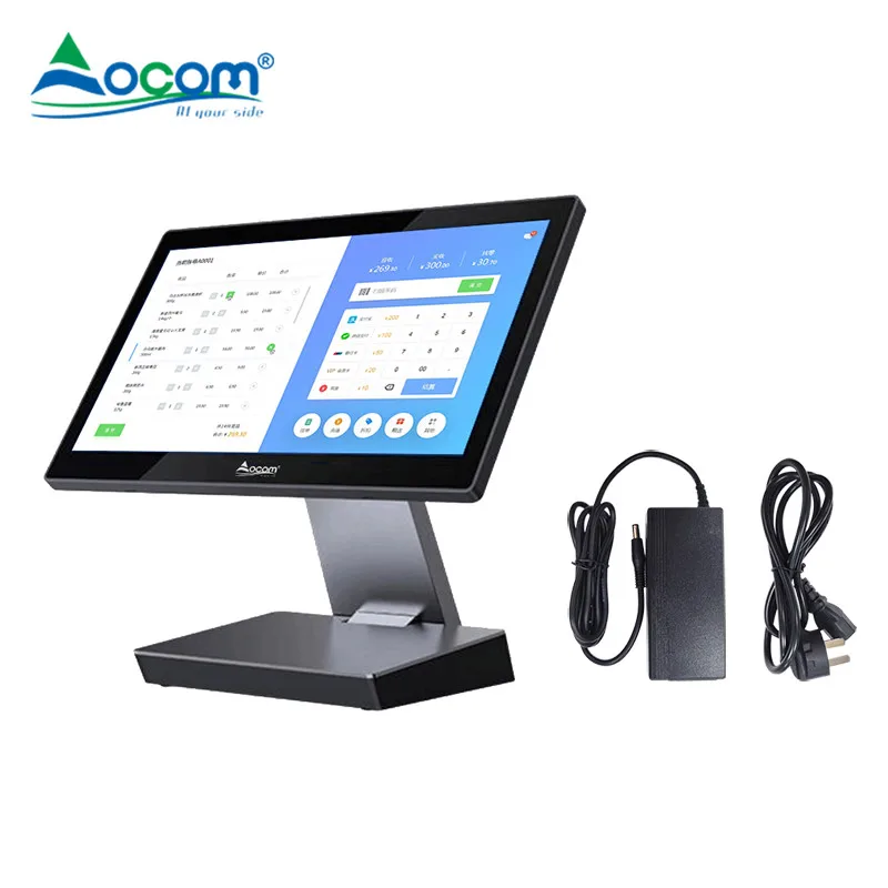 POS-1561 OCOM Ultra-thin Body 1920*1080 High Brightness IPS Screen J6412 Point Of Sale Cash Register POS Machine System