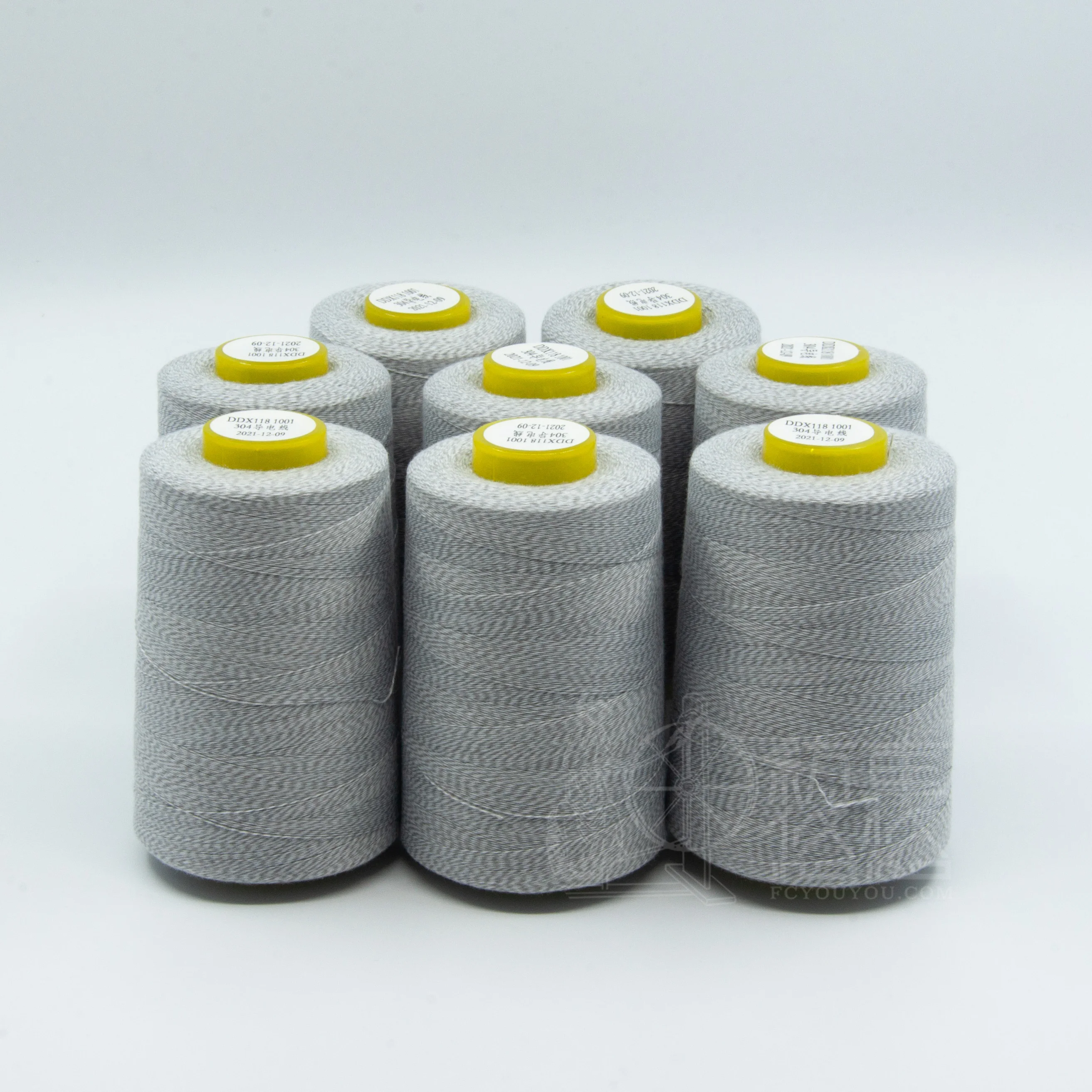 Stainless Steel Conductive Yarn Anti Static Custom Color ESD Staple Fiber Stainless Steel Conductive Yarn for Fabric Garment