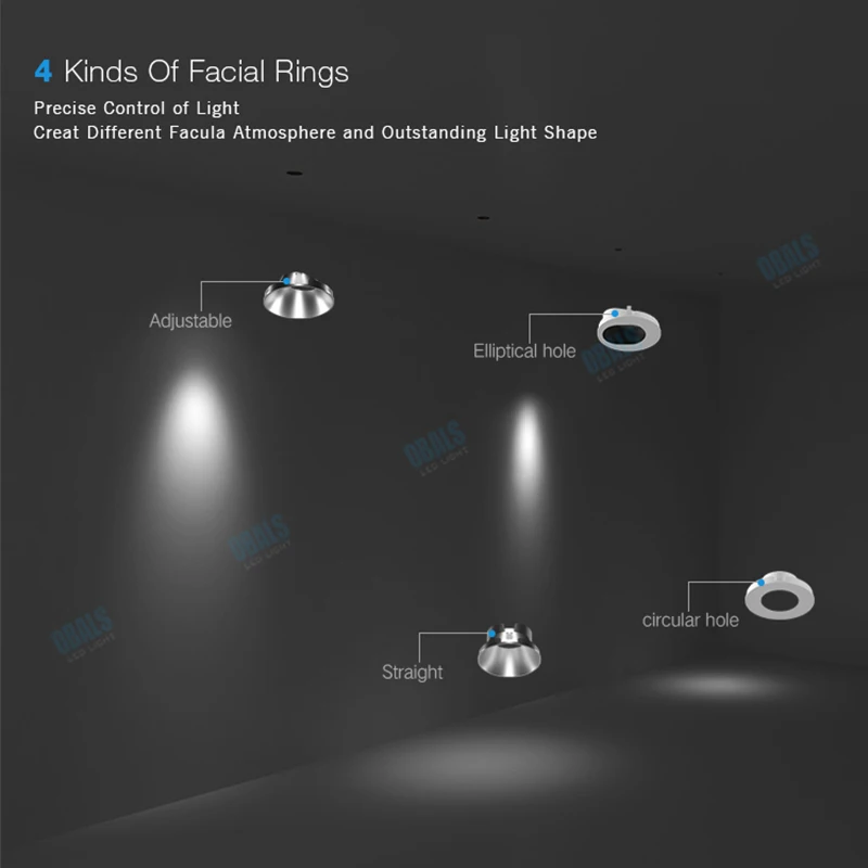 China Factory LED Adjustable Recessed Ceiling up and Down Wall Light Trimless Led Cob Ceiling Spotlight