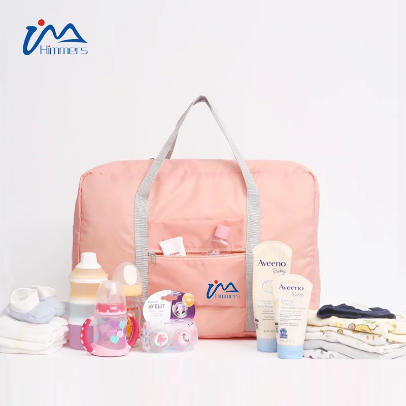 Factory hot sale folding travel plane handbag portable storage thickened waterproof large capacity mommy bag