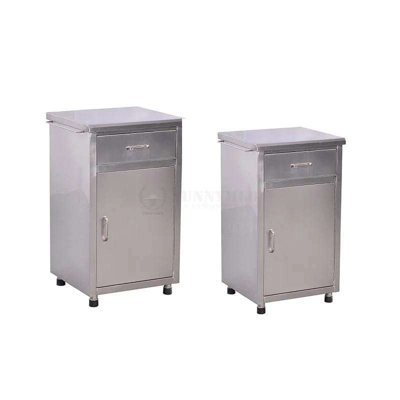 SY-R522A Stainless Steel Beside Cabinet Two Drawers Hospital Cabinet with High Quality