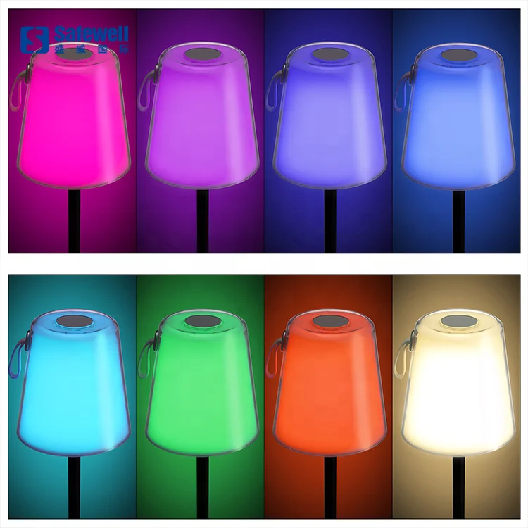 Rechargeable Floor Lamp Removable RGB Lamp Head Stepless Dimming Memory Function Floor Lamp Outdoor
