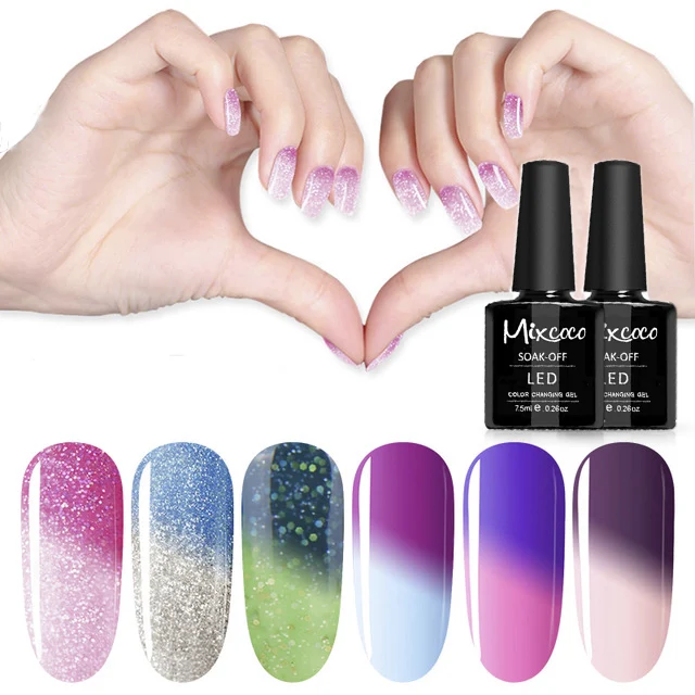 Distribuidor mayorista 24 colors Color Changing Gel wholesale buy from China unhas de gel nail salon material