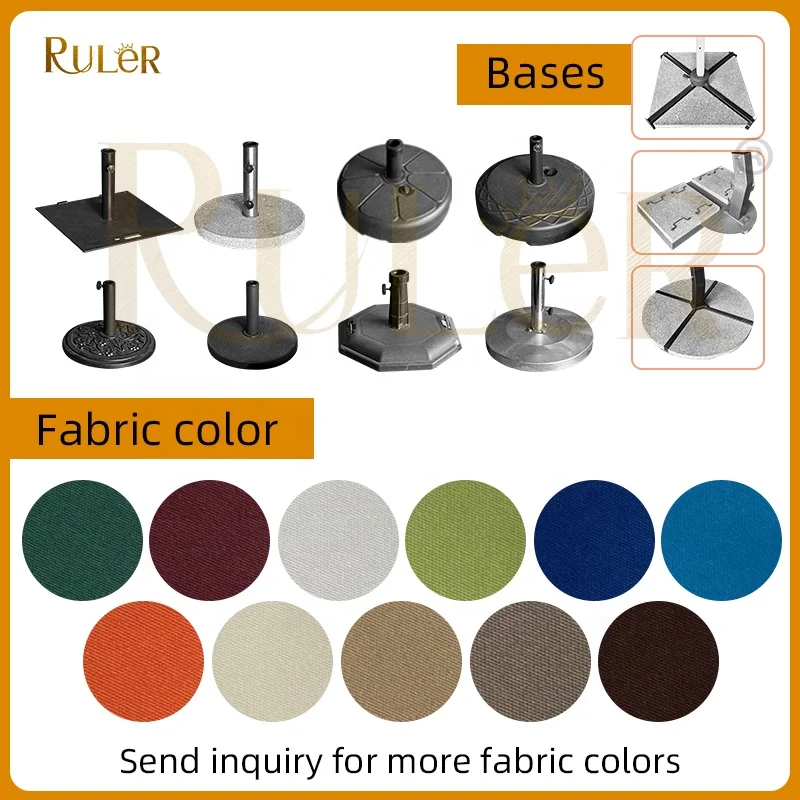 Outdoor Commercial umbrella Garden Pool Umbrella Stripe Parasol Aluminum Beach Umbrella