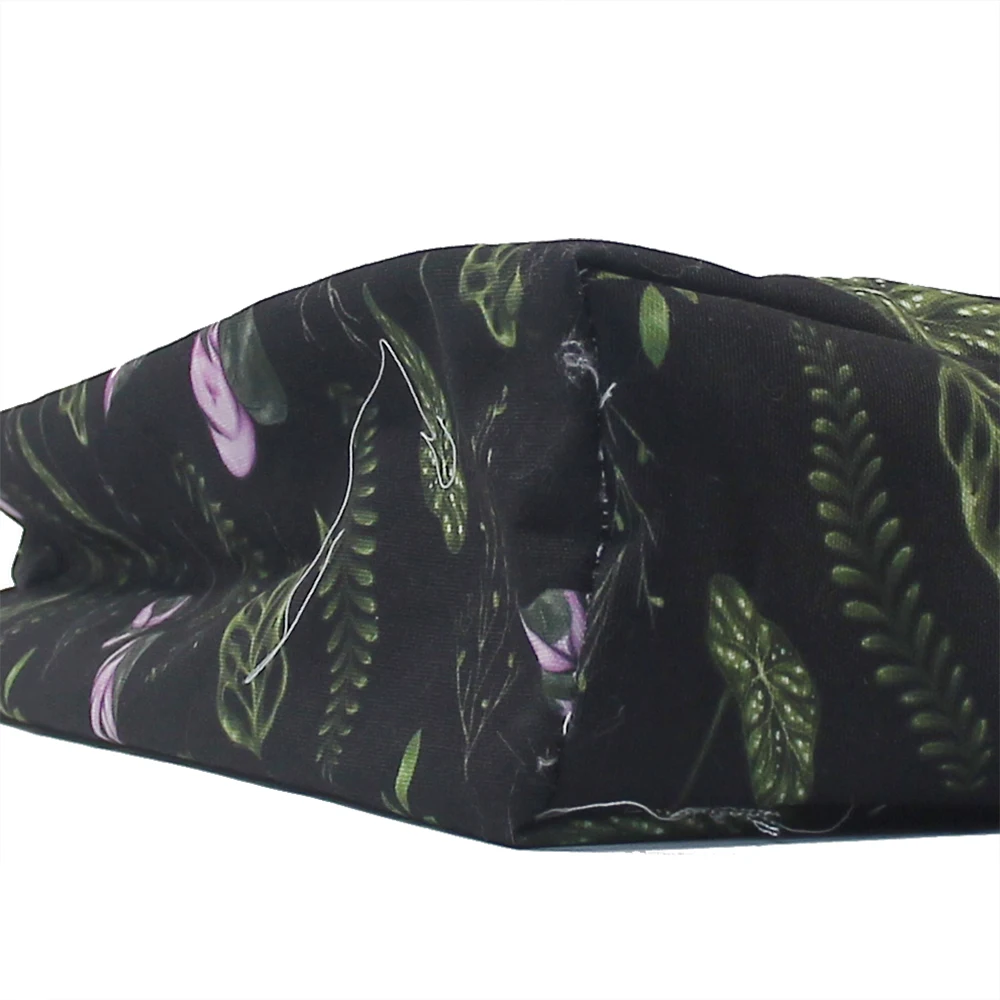 Eco friendly Floral pattern tote shoulder bag reusable Large capacity foldable grocery bags Ladies shopping mall bags