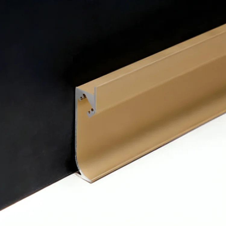 50cm/100cm H60mm LED Skirting Baseboard Aluminum Profile recessed Wall Corner Foot Line Bar Strip Light Flooring Accessories