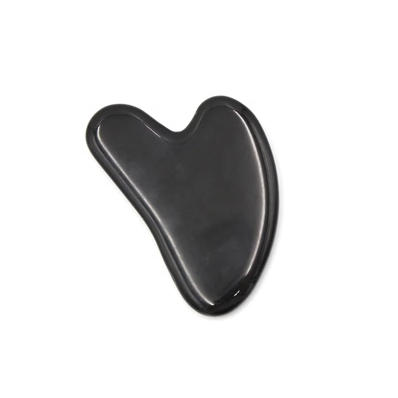 Wholesale Jade Face Roller High Quality Obsidian Face Roller Massage Tools Best Obsidian Jade Roller Gua Sha Set