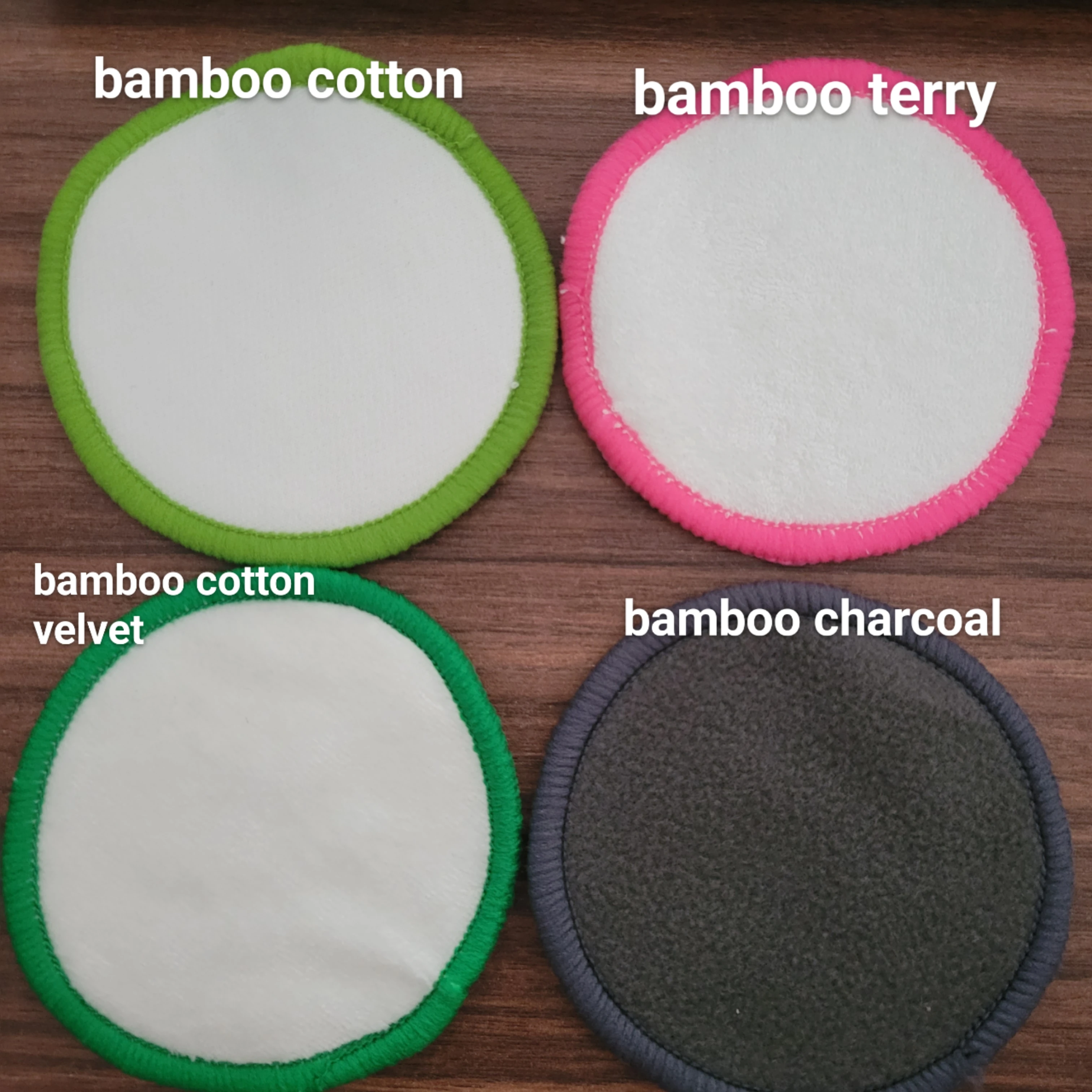 Reusable Cotton Pads Make Up Facial Remover Double Layer Pads Nail Cleaning Bamboo Makeup Remover Pads