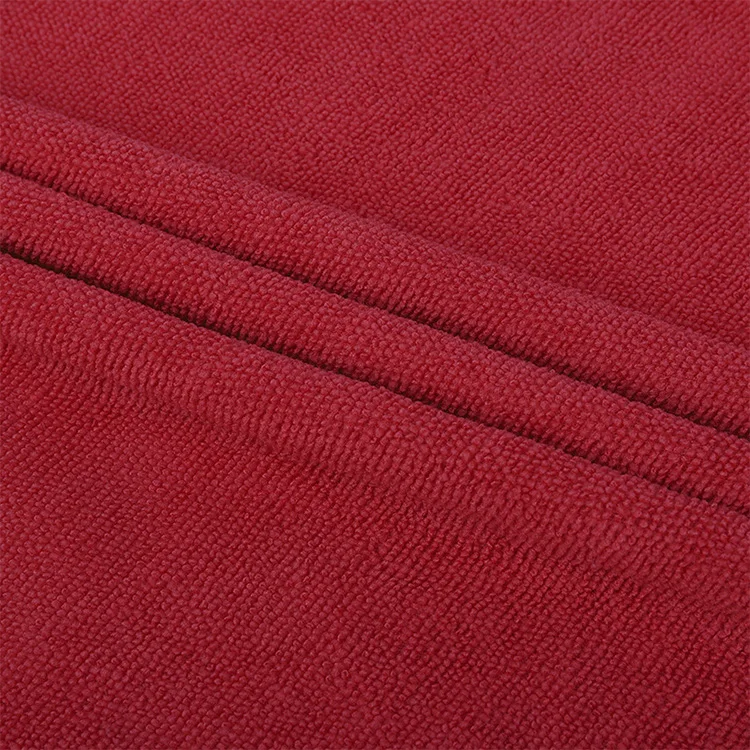 Polyester Brocade Warp Knitted Microfiber Terry Cloth Fabric For Hotel Towel Hair Drying Cap