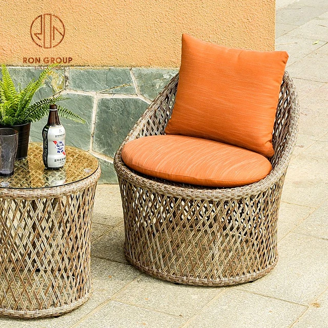Factory Modern Coffee Shop Holiday Village Pool Garden Patio Dining Chain Catering Project Wicker Rattan Chair Outdoor Furniture